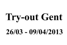 Try-out Gent